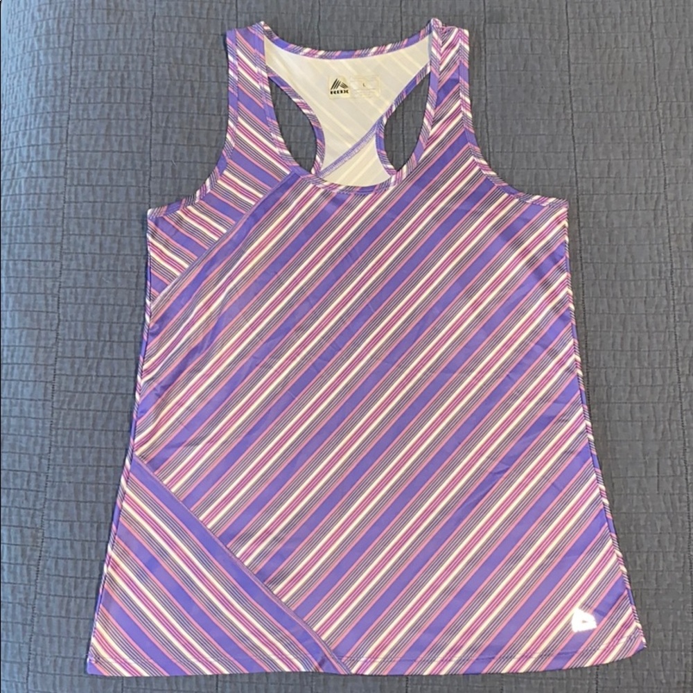 RBX Purple striped racerback tank top